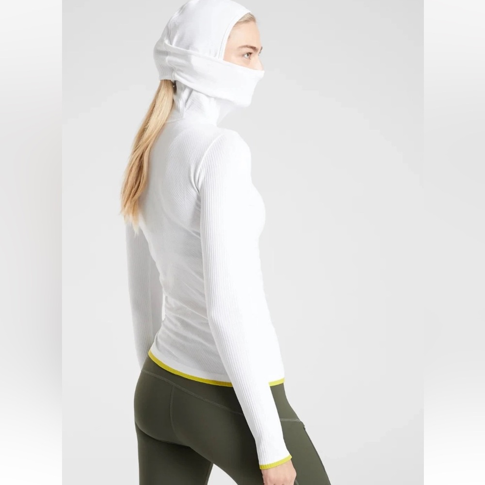 Athleta Flurry Balaclava Seamless Activewear Hoodie W2096 Sz S